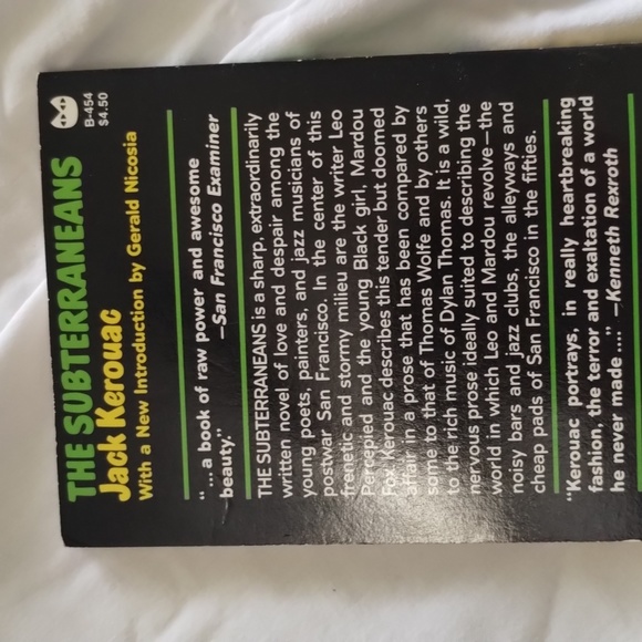 1st/THE SUBTERRANEANS by JACK KEROUAC 1981 VINTAGE PB BOOK GROVE PRESS BLACK CAT - Picture 4 of 10